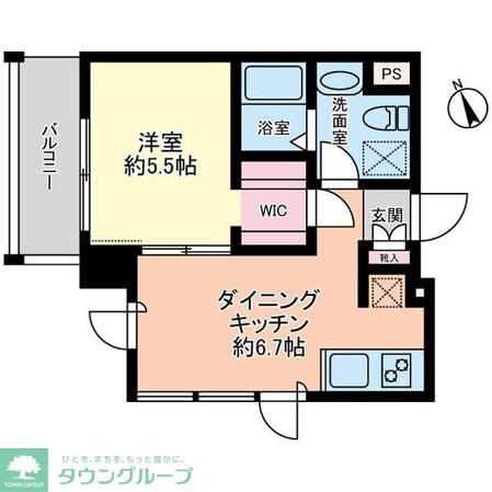 グローリオシェルト新宿山吹町の物件間取画像
